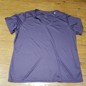 Purple V-Neck Women's Top Climalite Sz3X